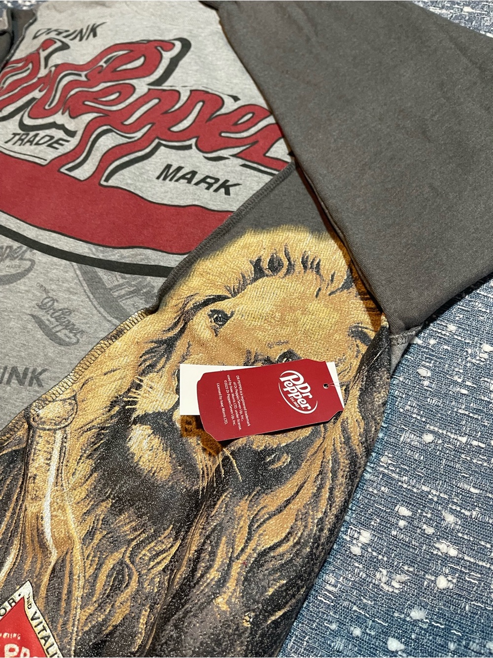 Dr Pepper Men's Crewneck Sweater – Gray with Red and Gold Graphic